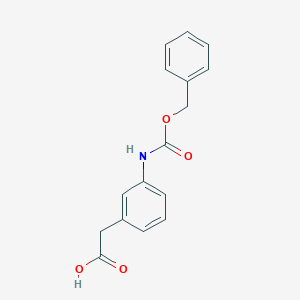 molecular formula C16H15NO4 B8671045 (3-{[(Benzyloxy)carbonyl]amino}phenyl)acetic acid 