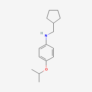molecular formula C15H23NO B8671080 N-(Cyclopentylmethyl)-4-[(propan-2-yl)oxy]aniline CAS No. 919800-30-9