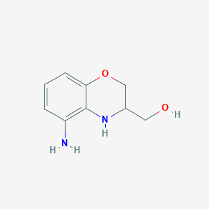 molecular formula C9H12N2O2 B8671102 (5-Amino-3,4-dihydro-2H-1,4-benzoxazin-3-yl)methanol CAS No. 675825-92-0