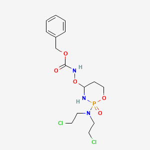Carbamic acid, ((2-(bis(2-chloroethyl)amino)tetrahydro-2H-1,3,2-oxazaphosphorin-4-yl)oxy)-, phenylmethyl ester, P-oxide