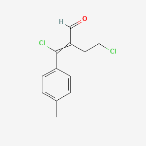 molecular formula C12H12Cl2O B8671225 4-Chloro-2-[chloro(4-methylphenyl)methylidene]butanal CAS No. 148475-81-4