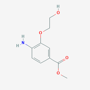 molecular formula C10H13NO4 B8671334 Methyl 4-amino-3-(2-hydroxyethoxy)benzoate 