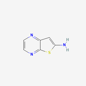 molecular formula C6H5N3S B8671348 Thieno[2,3-b]pyrazin-6-amine 