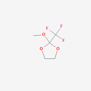 molecular formula C5H7F3O3 B8671383 2-Methoxy-2-(trifluoromethyl)-1,3-dioxolane CAS No. 36978-13-9