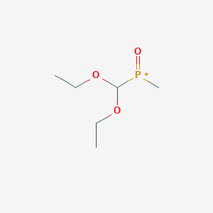 molecular formula C6H14O3P+ B8671446 (Diethoxymethyl)(methyl)oxophosphanium CAS No. 144340-91-0