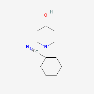 molecular formula C12H20N2O B8671492 1-(1-Cyanocyclohexyl)-4-hydroxypiperidine 
