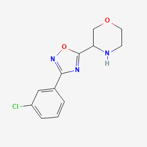 molecular formula C12H12ClN3O2 B8671512 3-[3-(3-Chloro-phenyl)-[1,2,4]oxadiazol-5-yl]-morpholine 