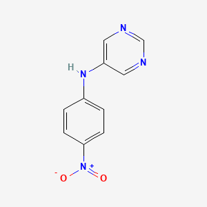 molecular formula C10H8N4O2 B8671524 5-Pyrimidinamine, N-(4-nitrophenyl)- CAS No. 157911-59-6