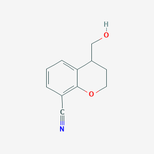 molecular formula C11H11NO2 B8671531 4-(hydroxymethyl)-3,4-dihydro-2H-chromene-8-carbonitrile 