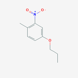 molecular formula C10H13NO3 B8671544 1-Methyl-2-nitro-4-propoxybenzene CAS No. 877130-83-1