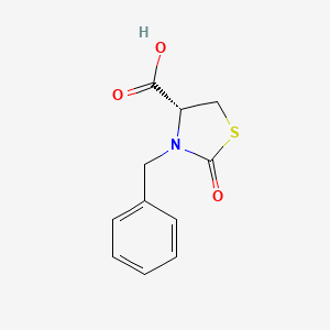 molecular formula C11H11NO3S B8671576 4-Thiazolidinecarboxylic acid, 2-oxo-3-(phenylmethyl)-, (4R)- 