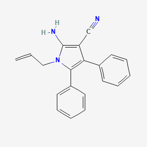 molecular formula C20H17N3 B8671588 1-allyl-2-amino-4,5-diphenyl-1H-pyrrole-3-carbonitrile 