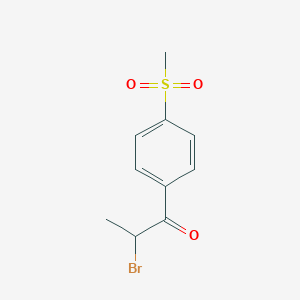 molecular formula C10H11BrO3S B8671637 2-Bromo-1-[4-(methanesulfonyl)phenyl]propan-1-one CAS No. 59209-37-9