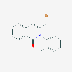 molecular formula C18H16BrNO B8671705 3-(Bromomethyl)-8-methyl-2-o-tolylisoquinolin-1(2H)-one 
