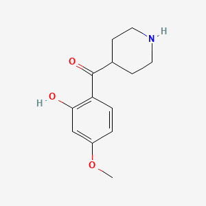 B8671777 (2-Hydroxy-4-methoxyphenyl)(piperidin-4-yl)methanone CAS No. 64671-19-8