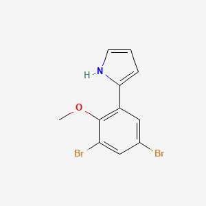 molecular formula C11H9Br2NO B8671832 2-(3,5-dibromo-2-methoxyphenyl)-1H-pyrrole CAS No. 10245-82-6