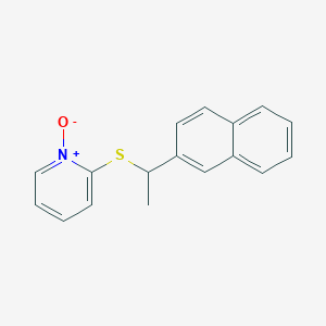 molecular formula C17H15NOS B8671878 2-(1-[2-naphthyl]ethylthio)pyridine N-oxide CAS No. 60263-89-0