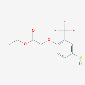 molecular formula C11H11F3O3S B8671919 Ethyl [4-sulfanyl-2-(trifluoromethyl)phenoxy]acetate CAS No. 673479-19-1