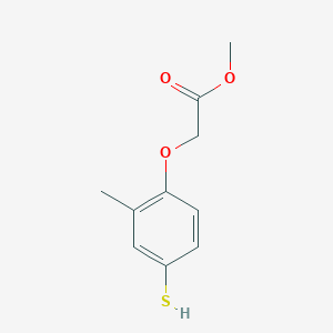 molecular formula C10H12O3S B8671938 Methyl (2-methyl-4-sulfanylphenoxy)acetate CAS No. 56077-47-5