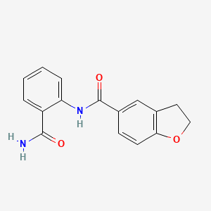 molecular formula C16H14N2O3 B8671955 N-(2-carbamoylphenyl)-2,3-dihydro-1-benzofuran-5-carboxamide 