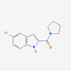 molecular formula C13H13BrN2O B8672097 (5-bromo-1H-indol-2-yl)-pyrrolidin-1-yl-methanone 