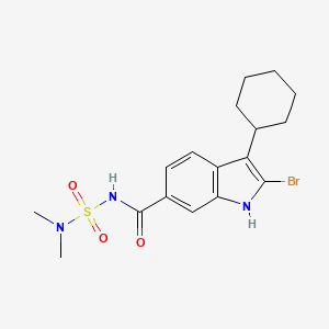 2-Bromo-3-cyclohexyl-N-[(dimethylamino)sulfonyl]-1H-indole-6-carboxamide