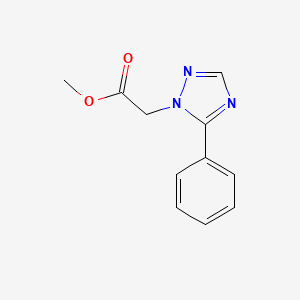 molecular formula C11H11N3O2 B8672136 Methyl (5-phenyl-1H-1,2,4-triazol-1-yl)acetate CAS No. 106858-76-8