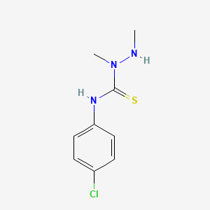 molecular formula C9H12ClN3S B8672137 N-(4-Chlorophenyl)-1,2-dimethylhydrazine-1-carbothioamide CAS No. 65404-27-5