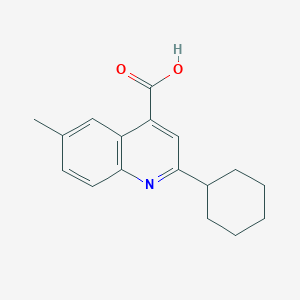 molecular formula C17H19NO2 B8672145 2-Cyclohexyl-6-methylquinoline-4-carboxylic acid 