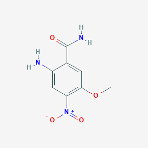 molecular formula C8H9N3O4 B8672147 2-Amino-5-methoxy-4-nitrobenzamide CAS No. 648927-56-4