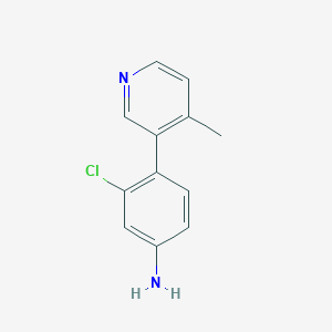 molecular formula C12H11ClN2 B8672191 3-Chloro-4-(4-methylpyridin-3-yl)aniline 