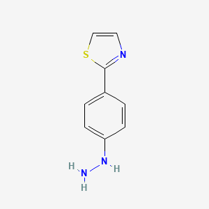 molecular formula C9H9N3S B8672202 (4-Thiazol-2-ylphenyl)hydrazine 