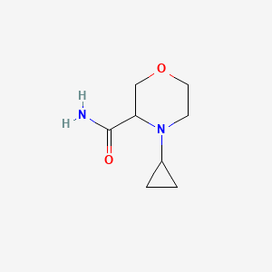 molecular formula C8H14N2O2 B8672233 4-Cyclopropylmorpholine-3-carboxamide 