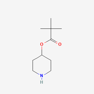 molecular formula C10H19NO2 B8672262 Piperidin-4-yl pivalate 