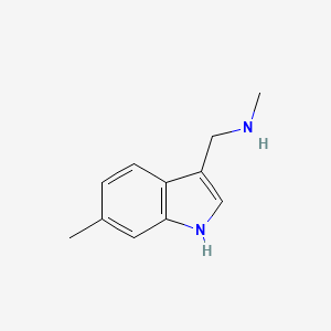 molecular formula C11H14N2 B8672289 methyl-(6-methyl-1H-indol-3-ylmethyl)-amine 