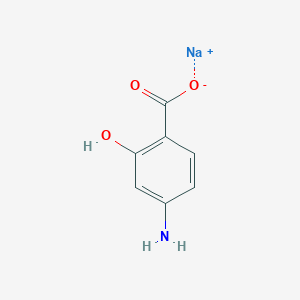 molecular formula C7H6NNaO3 B086723 4-氨基水杨酸钠 CAS No. 133-10-8