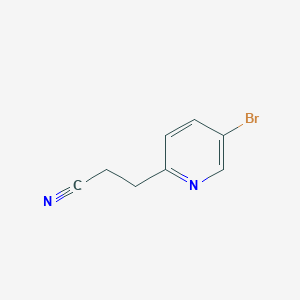 molecular formula C8H7BrN2 B8672315 3-(5-Bromopyridin-2-yl)propanenitrile 