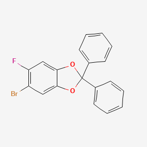 molecular formula C19H12BrFO2 B8672322 5-Bromo-6-fluoro-2,2-diphenyl-2H-1,3-benzodioxole CAS No. 656805-52-6