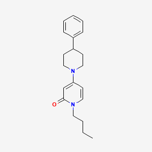 molecular formula C20H26N2O B8672343 1-butyl-4-(4-phenylpiperidin-1-yl)pyridin-2(1H)-one 