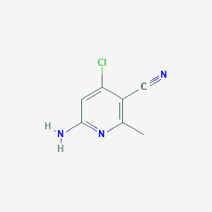 molecular formula C7H6ClN3 B8672346 6-Amino-4-chloro-2-methylnicotinonitrile 