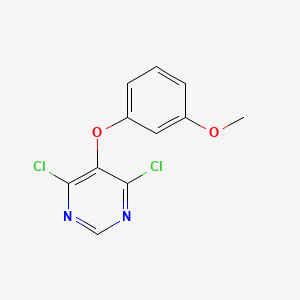 molecular formula C11H8Cl2N2O2 B8672369 4,6-Dichloro-5-(3-methoxyphenoxy)-pyrimidine 