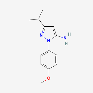 molecular formula C13H17N3O B8672393 3-isopropyl-1-(4-methoxyphenyl)-1H-pyrazol-5-amine 
