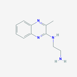 molecular formula C11H14N4 B8672484 2-(2-Aminoethylamino)-3-methylquinoxaline 