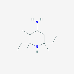 molecular formula C12H26N2 B8672495 2,6-Diethyl-2,3,6-trimethylpiperidin-4-amine CAS No. 61682-91-5