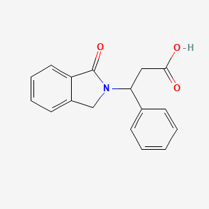 molecular formula C17H15NO3 B8672508 3-(1-Oxo-1,3-dihydro-isoindole-2-yl)-3-phenyl-propionic acid 