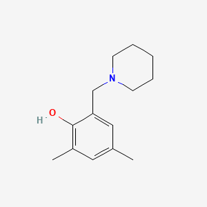 molecular formula C14H21NO B8672528 2,4-Dimethyl-6-(piperidin-1-ylmethyl)phenol CAS No. 55136-97-5