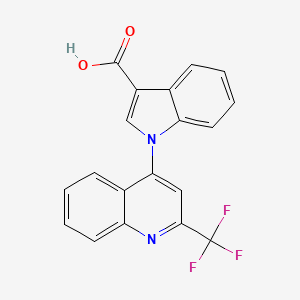 molecular formula C19H11F3N2O2 B8672608 1-(2-(Trifluoromethyl)quinolin-4-yl)-1H-indole-3-carboxylic acid CAS No. 649539-00-4