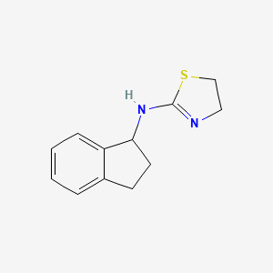molecular formula C12H14N2S B8672616 N-(2,3-Dihydro-1H-inden-1-yl)-4,5-dihydro-1,3-thiazol-2-amine CAS No. 927403-90-5