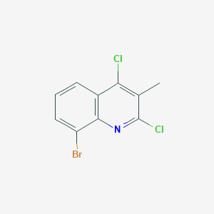 molecular formula C10H6BrCl2N B8672667 8-Bromo-2,4-dichloro-3-methylquinoline 