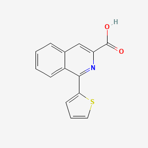 molecular formula C14H9NO2S B8672674 1-(Thiophen-2-yl)isoquinoline-3-carboxylic acid CAS No. 89242-38-6